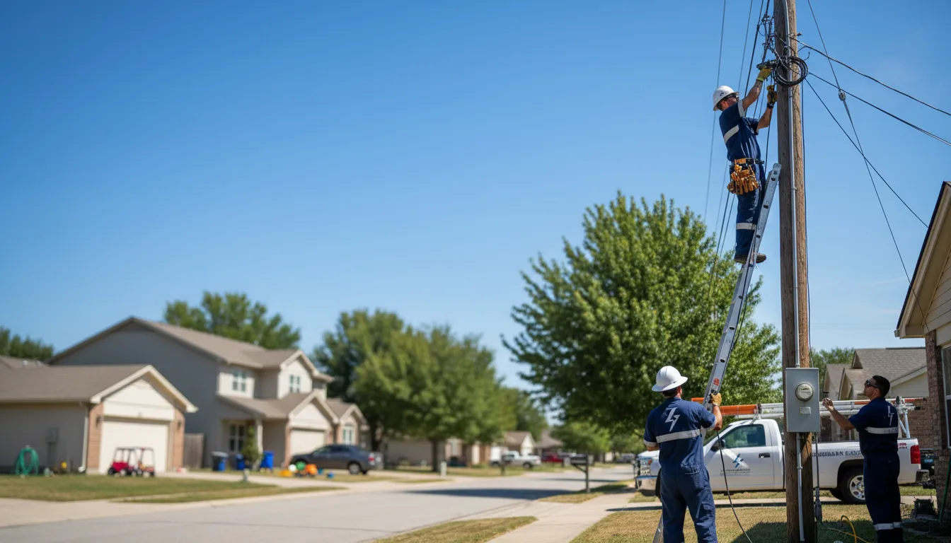 Residential electrician providing installation services in University Center, MI